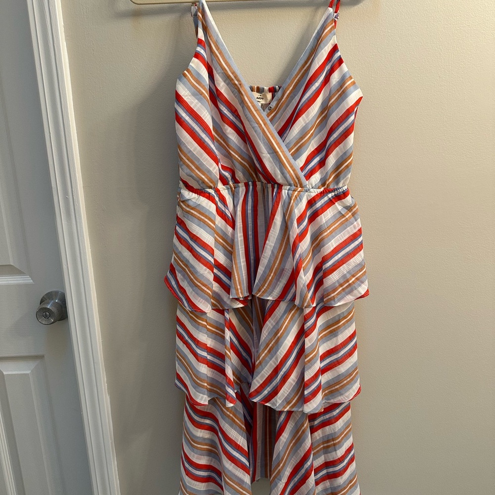 Striped Multicolor Sleeveless Dress